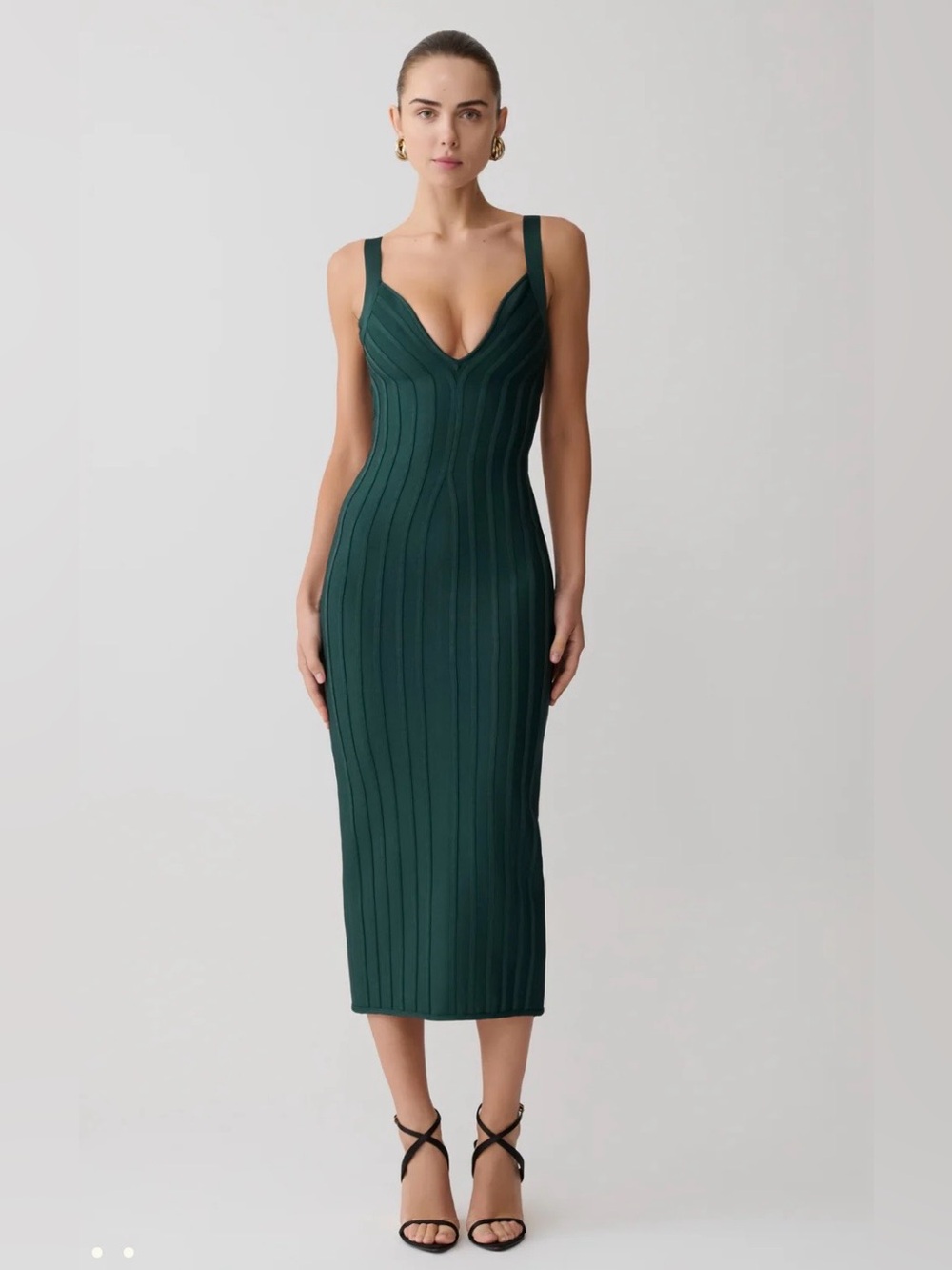 Meshki Gia Bandage Knit Midi Dress Size M